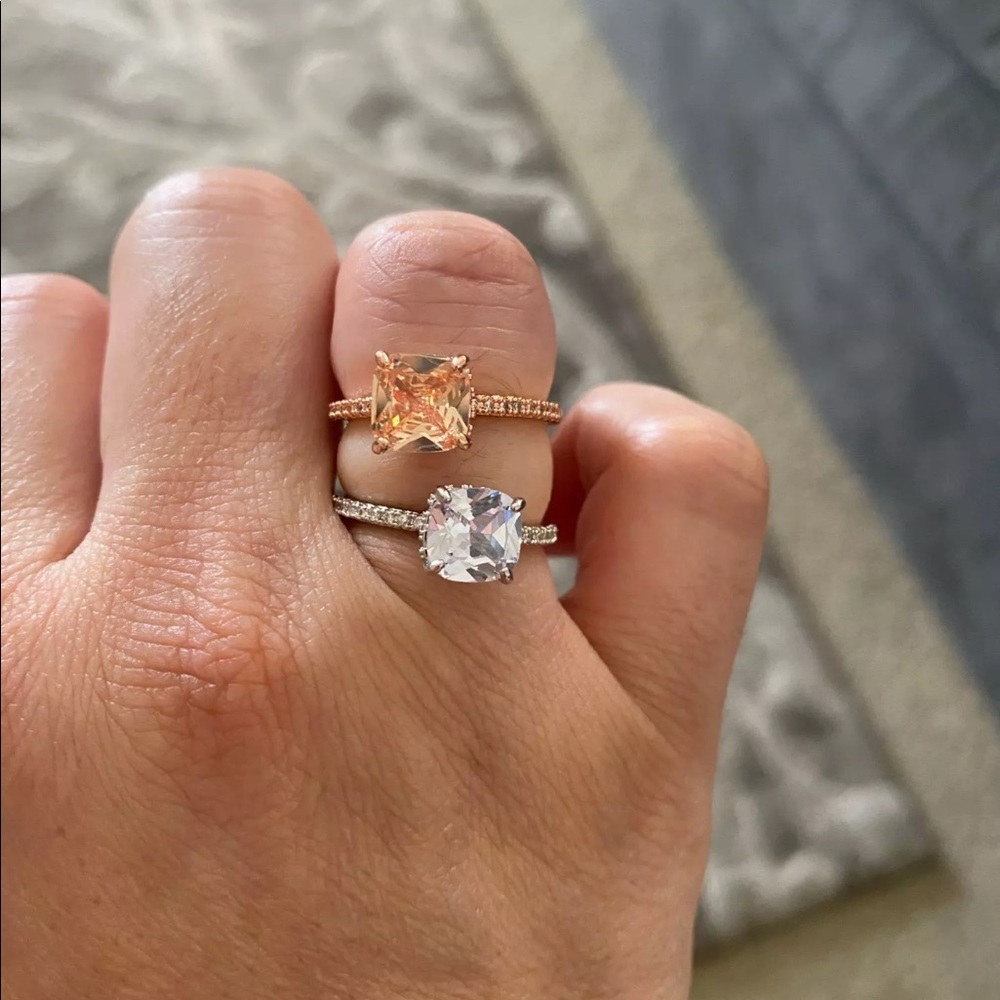 New Women’s 925 Silver Diamond Wedding Ring - Picture 2 of 4